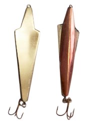 Блесна зимняя Бор Плюс двусторонняя 2 с подвес. тр. ник/медь