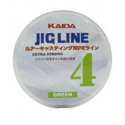 PE42-16 Шнур JIG Line 4x Kaida,  150м, 28 lb, green