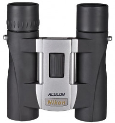 Бинокль Nikon Aculon A30 10x25 цвет серебро, обрезиненный корпус