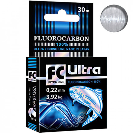 Леска Aqua FC Ultra Fluorocarbon 0.22 30м