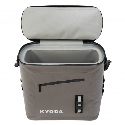 Термобокс KYODA, жесткий каркас, 14 л, на багажник велосипеда, цвет серый, SC14-BB